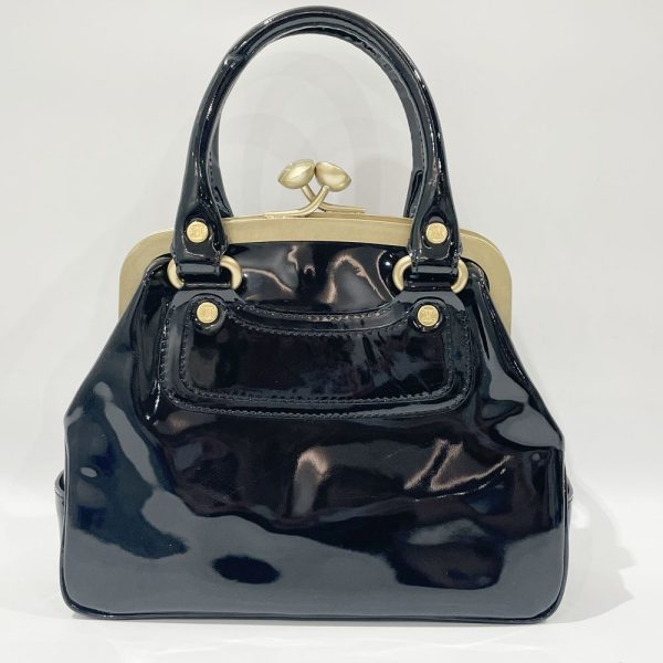 20454817 2 CELINE Macadam Clasp Handbag Black