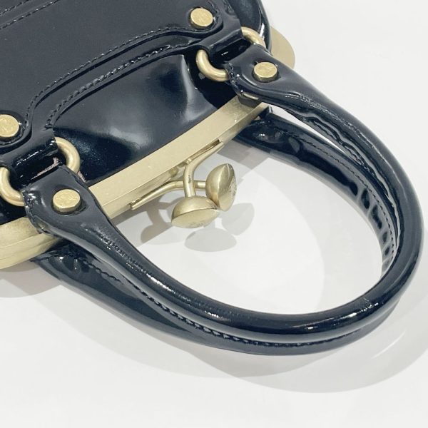 20454817 5 CELINE Macadam Clasp Handbag Black