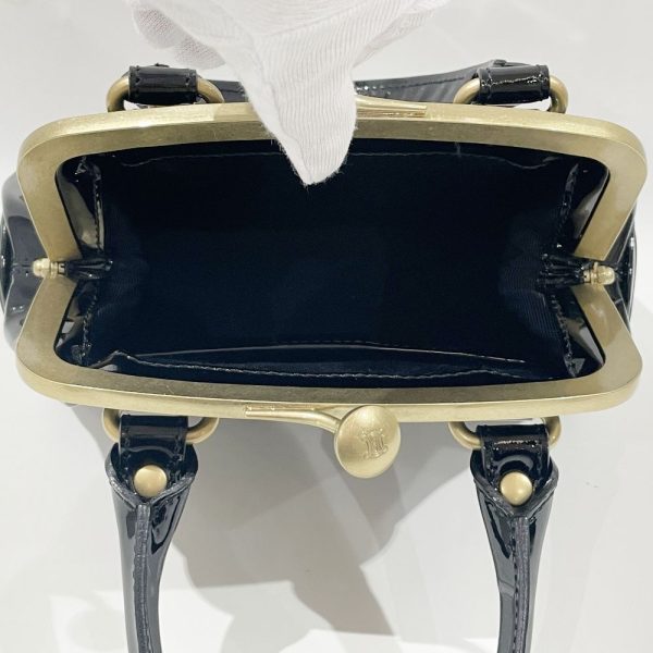 20454817 7 CELINE Macadam Clasp Handbag Black