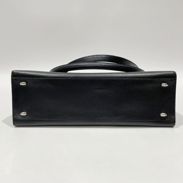 20454928 5 CELINE Circle Logo Turnlock Shoulder Bag Black