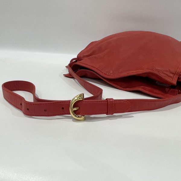 20454936 5 Loewe Anagram Nappa Drawstring Crossbody Shoulder Bag Red