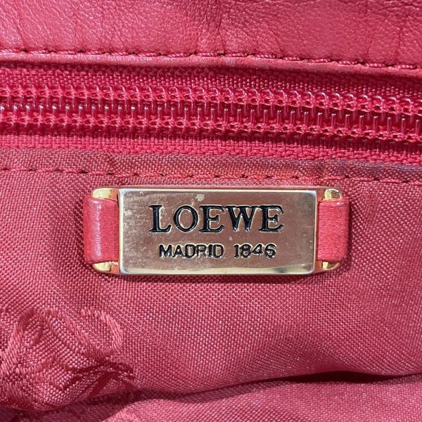 20454936 6 Loewe Anagram Nappa Drawstring Crossbody Shoulder Bag Red