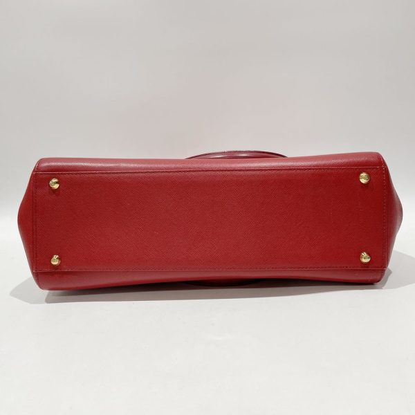 20455013 4 Burberry Logo Plate Internal Check Vintage Handbag Red