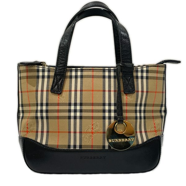 20455020 1 Burberry Logo Check Vintage Mini Tote Handbag