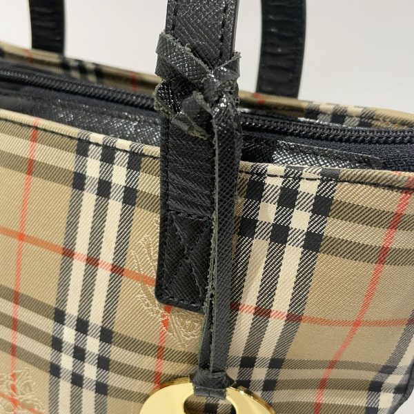 20455020 13 Burberry Logo Check Vintage Mini Tote Handbag