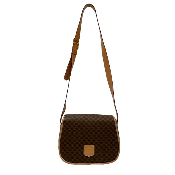 20455022 1 CELINE Macadam Triomphe Blason Shoulder Crossbody Bag Brown