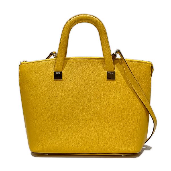 20456623 1 CELINE Logo Plate Handbag Yellow