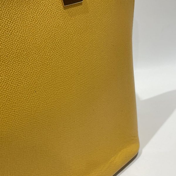 20456623 11 CELINE Logo Plate Handbag Yellow