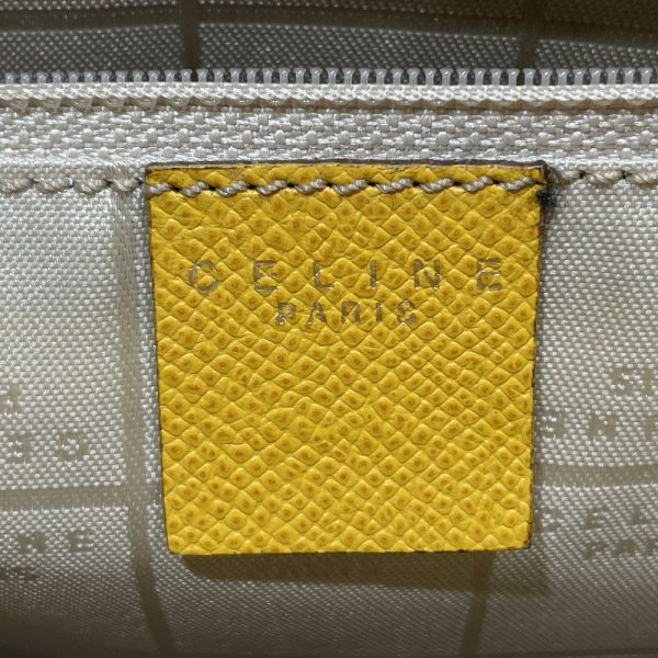 20456623 14 CELINE Logo Plate Handbag Yellow