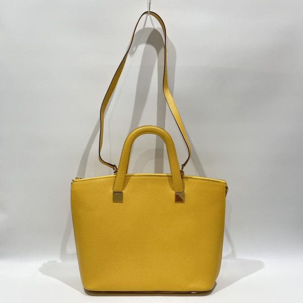 20456623 2 CELINE Logo Plate Handbag Yellow