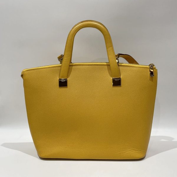 20456623 3 CELINE Logo Plate Handbag Yellow