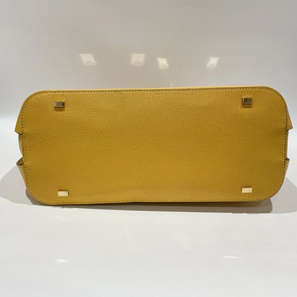 20456623 5 CELINE Logo Plate Handbag Yellow