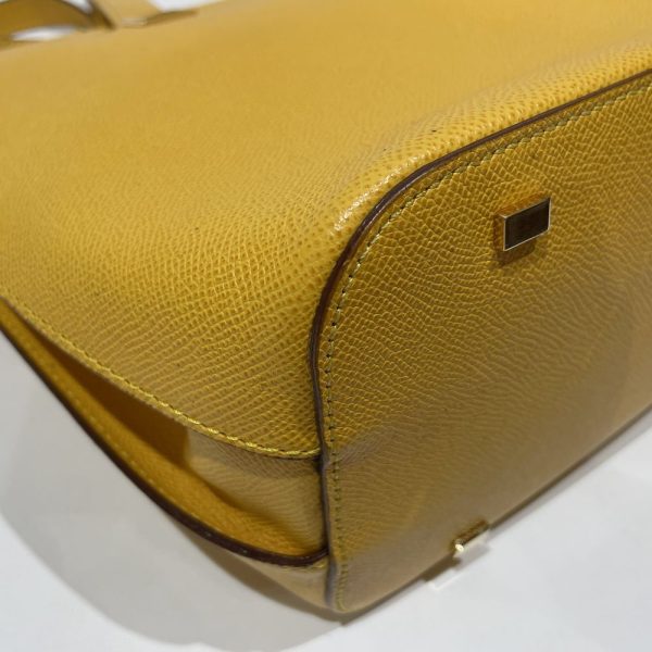 20456623 7 CELINE Logo Plate Handbag Yellow