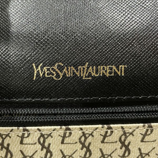 20456697 9 Yves Saint Laurent Logo Square Clutch Bag Black