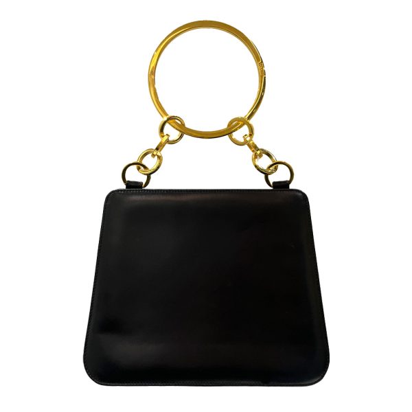 20457912 1 Salvatore Ferragamo Ring Hardware Mini Handbag Black