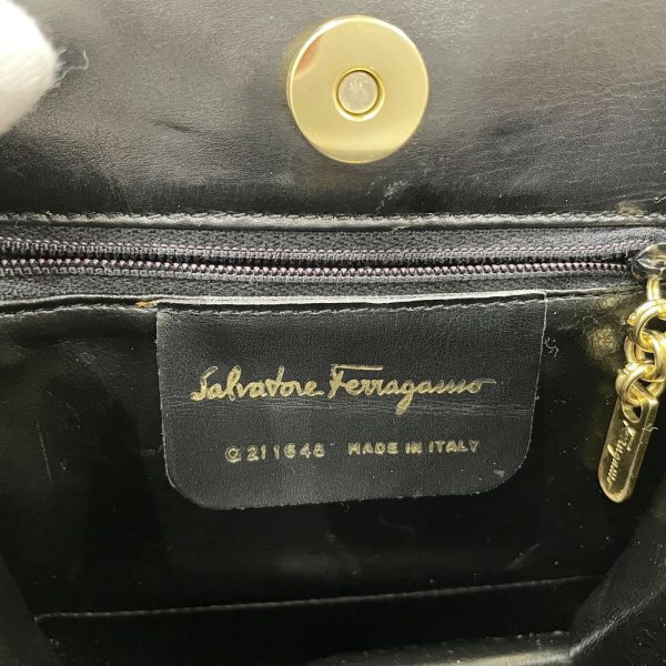 20457912 8 Salvatore Ferragamo Ring Hardware Mini Handbag Black