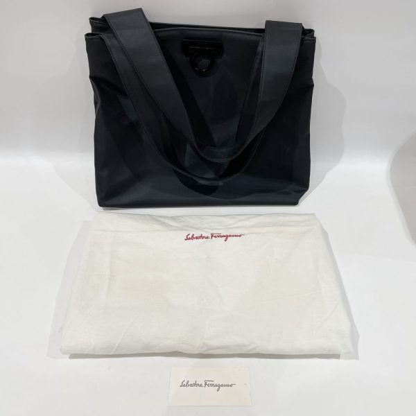 20457929 12 Salvatore Ferragamo Gancini Shoulder Bag Black