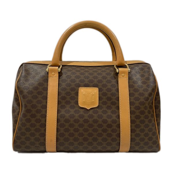 20457952 1 CELINE Macadam Triomphe Boston Bag Brown