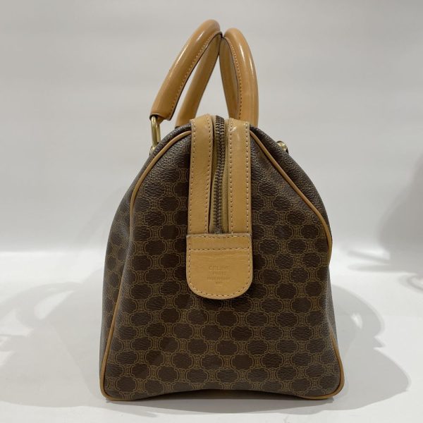 20457952 3 CELINE Macadam Triomphe Boston Bag Brown