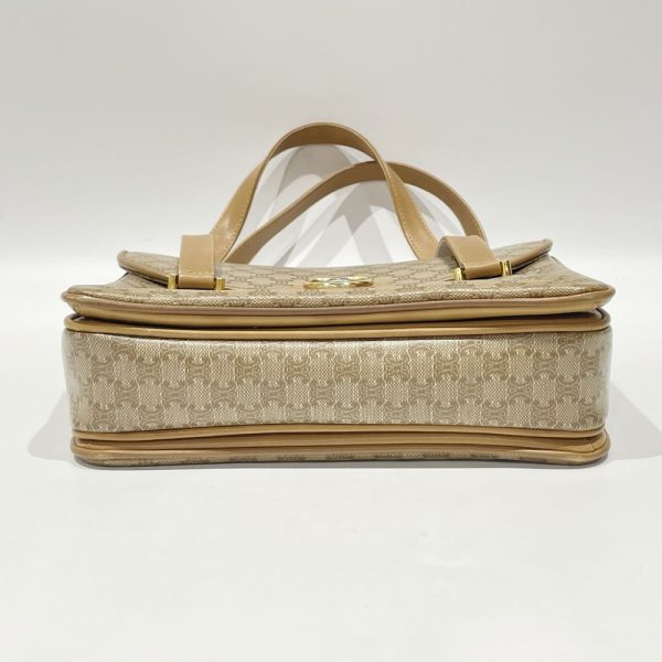 20458204 4 CELINE Triomphe Hardware Macadam Square Mini Handbag Beige