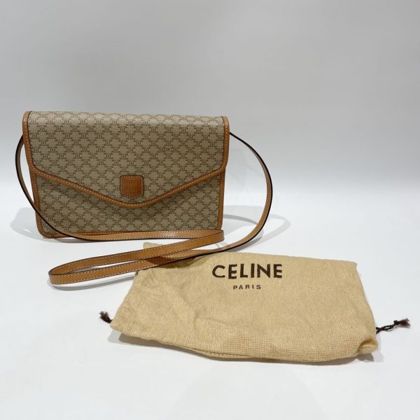 20458206 15 CELINE Macadam Shoulder Crossbody Bag Brown