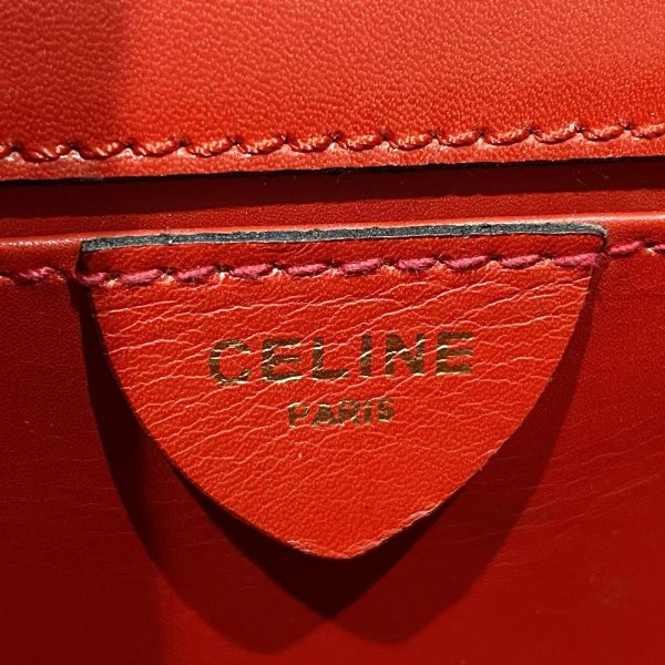 20458302 6 CELINE Ring Hardware Chain Square Mini Shoulder Bag Red