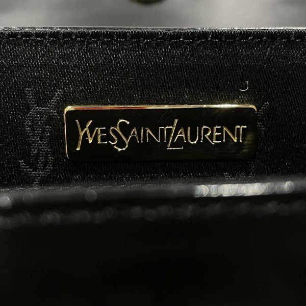 20458444 11 Yves Saint Laurent Top Handle Trapezoid Handbag Black