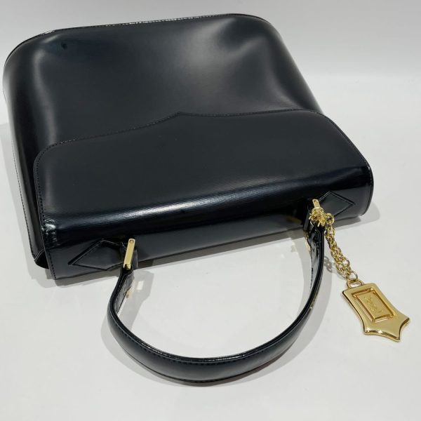 20458444 8 Yves Saint Laurent Top Handle Trapezoid Handbag Black