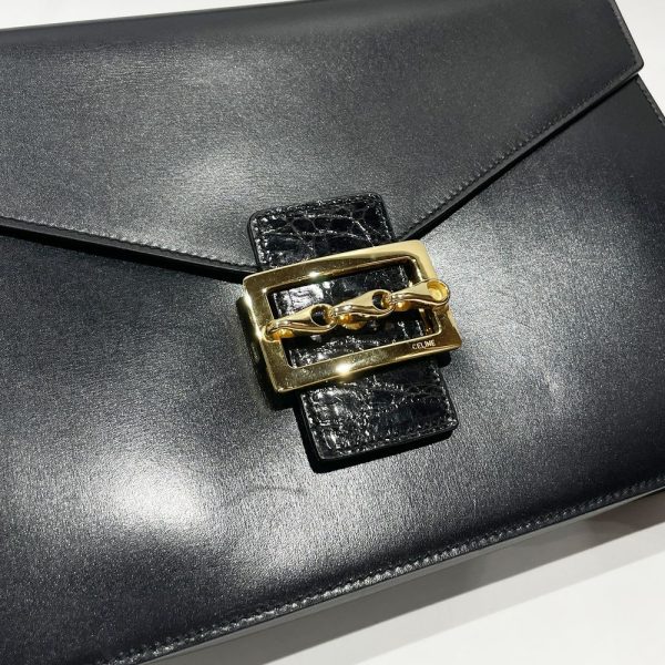 20460902 10 CELINE Chain Metal Square Shoulder Bag