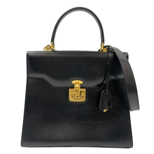 20460908 1 GUCCI Ladylock Top Handle Handbag Black