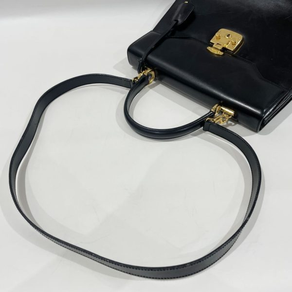 20460908 5 GUCCI Ladylock Top Handle Handbag Black