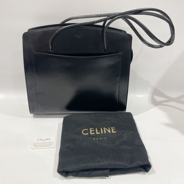 20460920 19 CELINE Logo Star Charm Shoulder Bag Black