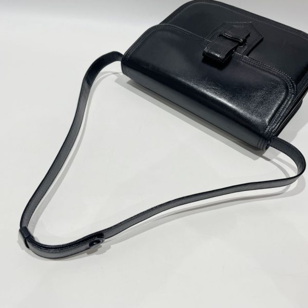 20462019 7 Prada Triangle Logo Plate Mini Pouch Black