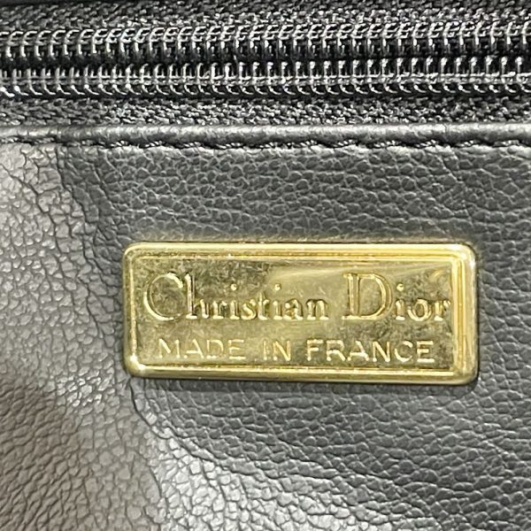 20462021 9 Christian Dior Cd Logo Plate Leather Shoulder Bag Black