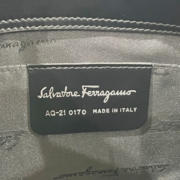 20462024 8 Salvatore Ferragamo Gancini Hobo One Shoulder Shoulder Bag Black