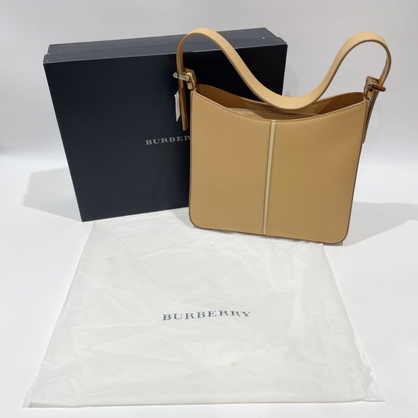 20462152 10 Burberry Side Logo Internal Check One Shoulder Bag Mustard