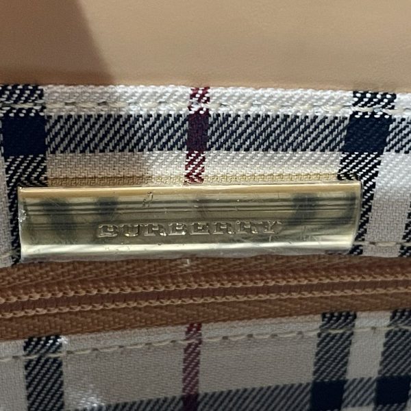 20462152 9 Burberry Side Logo Internal Check One Shoulder Bag Mustard