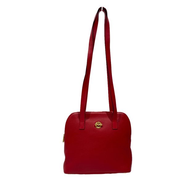 20462269 1 CELINE Circle Logo Shoulder Bag Red