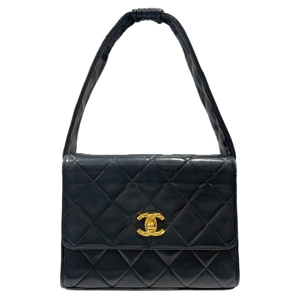 20463885 1 CHANEL Vintage Matelasse Coco Mark Square Vanity Mini Handbag Black