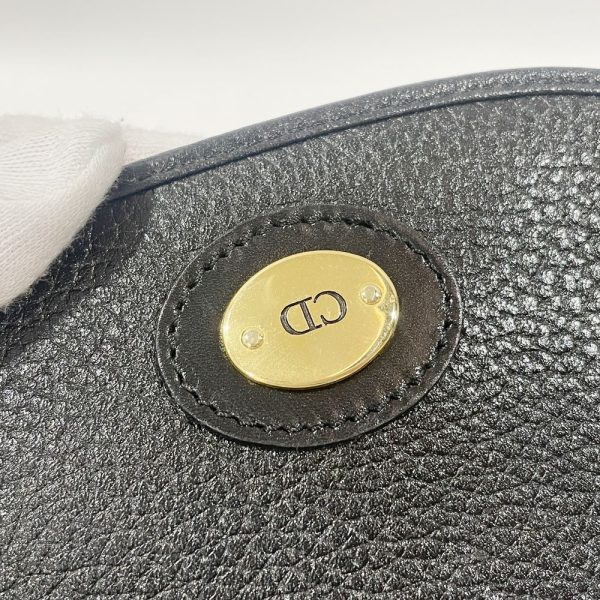 20465482 14 Christian Dior CD Logo Plate Crossbody Shoulder Bag Black