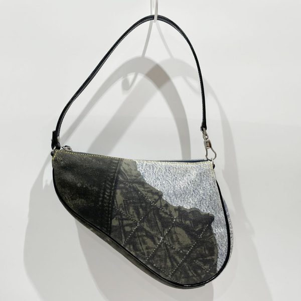 20467122 2 Christian Dior Saddle Pouch Transfer Print Shoulder Bag