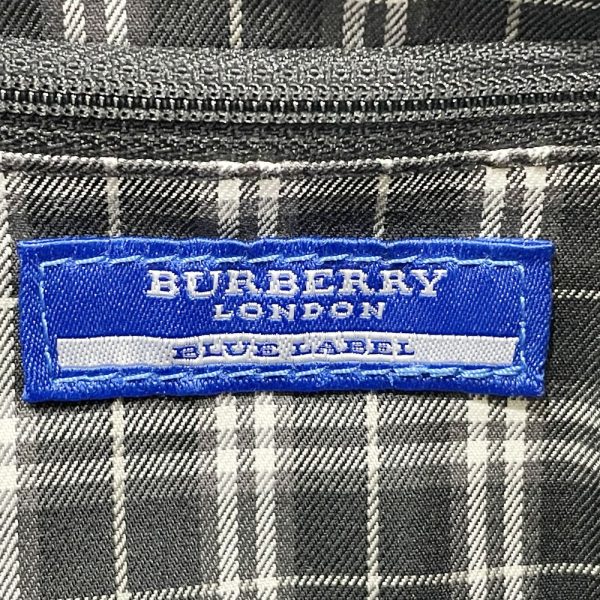 20467981 8 BURBERRY BLUE LABEL Shoulder Bag Logo Side Pocket Internal Check Bag Black