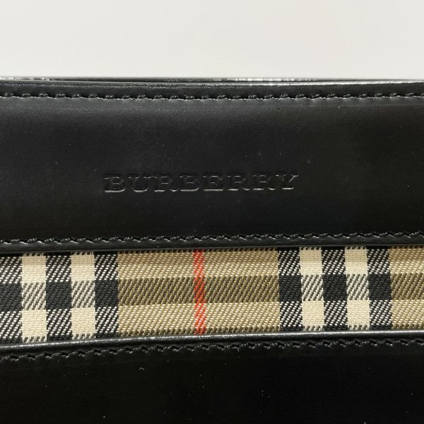 20469083 7 Burberry Logo Partial Check Pattern Bucket Crossbody Bag