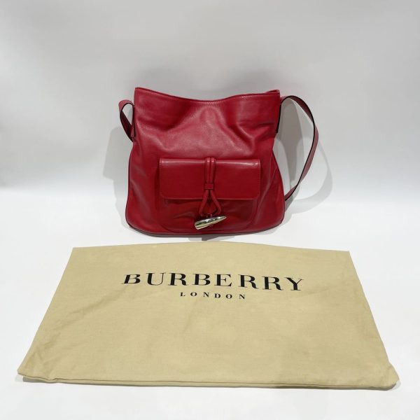 20469093 13 Burberry London Front Pocket Internal Check Red Shoulder Bag