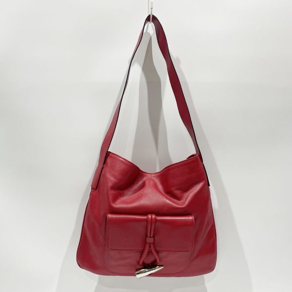 20469093 5 Burberry London Front Pocket Internal Check Red Shoulder Bag