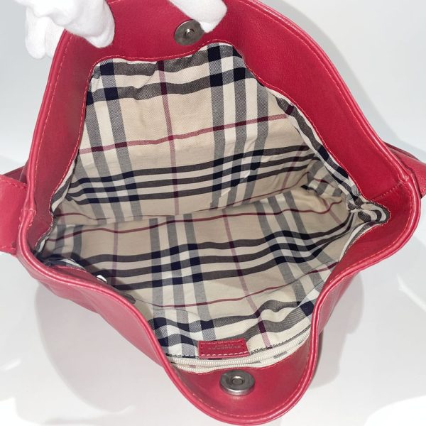 20469093 7 Burberry London Front Pocket Internal Check Red Shoulder Bag