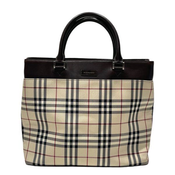 20469096 1 Burberry Logo Plate Check Handbag