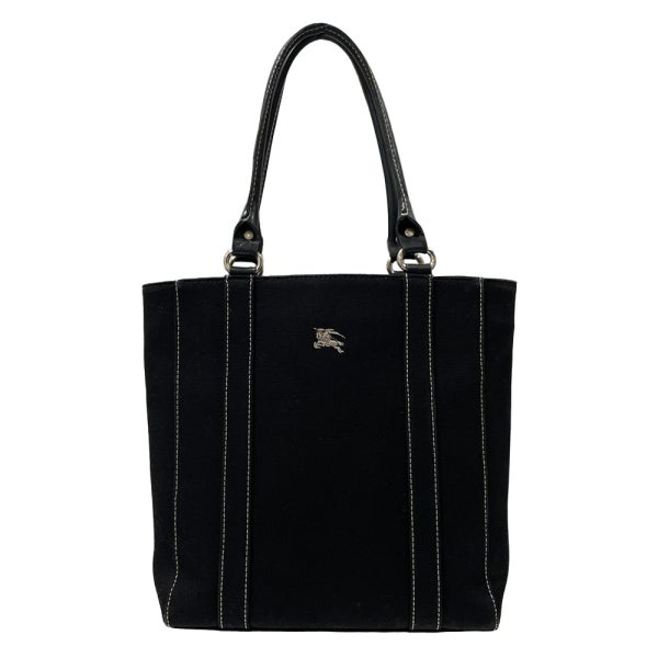 20470842 1 BURBERRY BLUE LABEL Tote Bag Embroidery Stitch Shoulder Bag Black