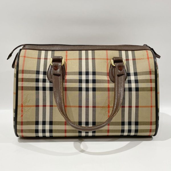 20470856 2 Burberrys Boston Bag Logo Check Bag Biege