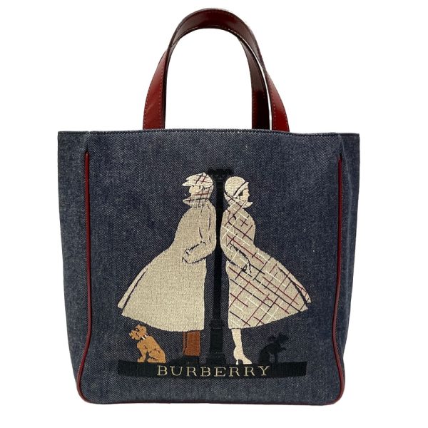 20472399 1 BURBERRY Tote Bag London Figure Embroidery Bag